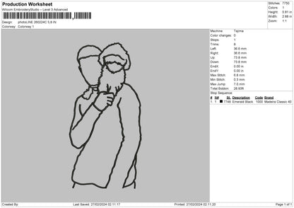 Photoline 2602c Embroidery File 6 sizes
