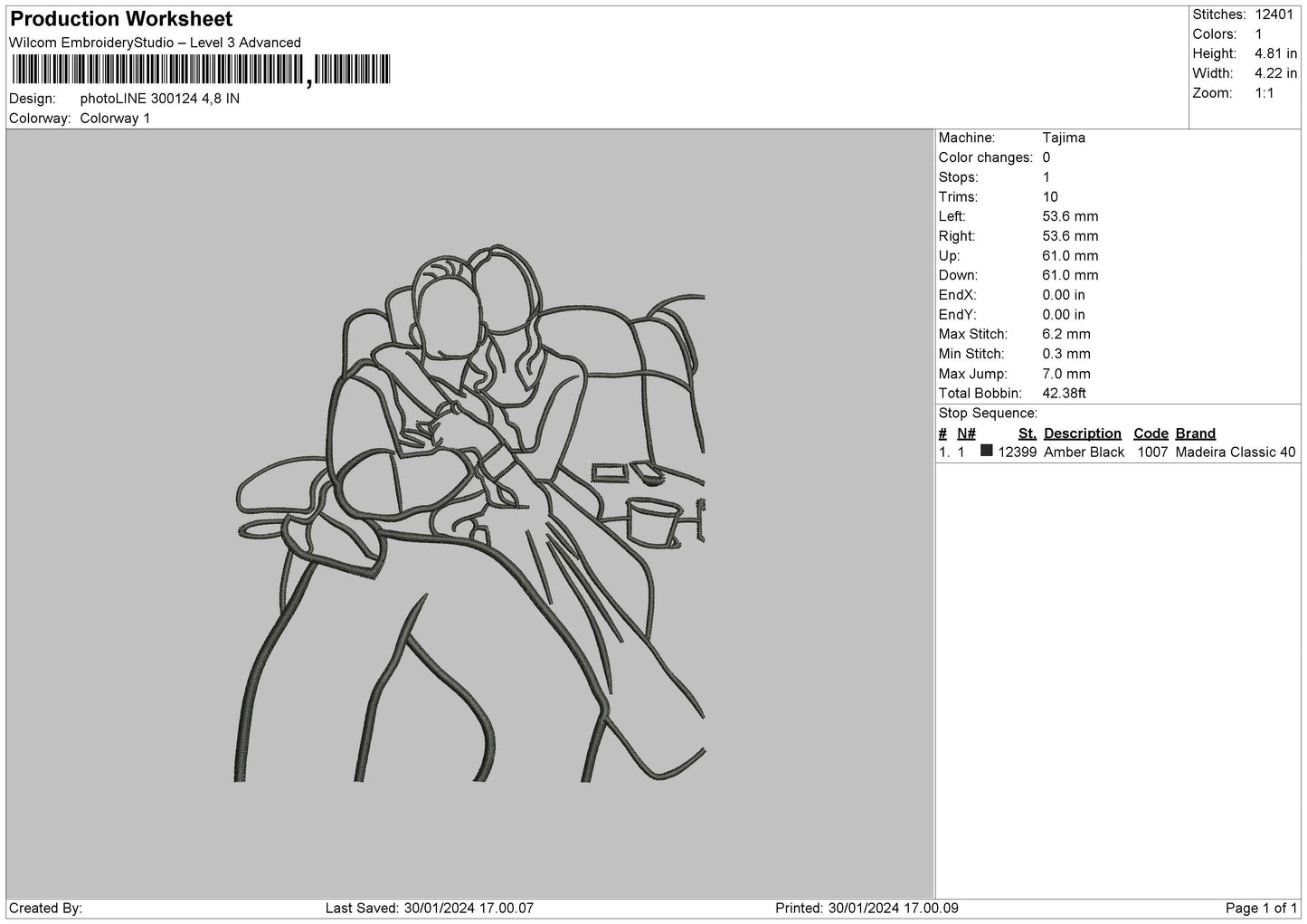 Photoline 3024a Embroidery File 6 sizes