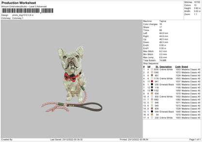 Photo Dog 1512 Embroidery File 6 sizes