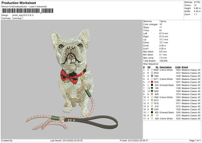 Photo Dog 1512 Embroidery File 6 sizes