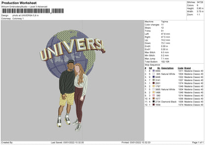 Photo At Universal Embroidery File 4 size