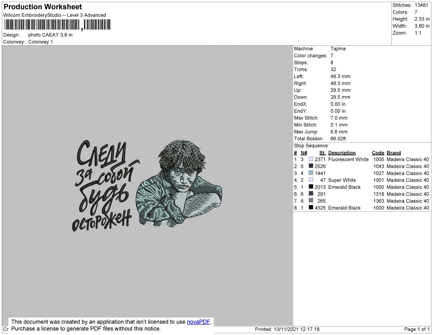 Photo Caeay Embroidery File 4 size