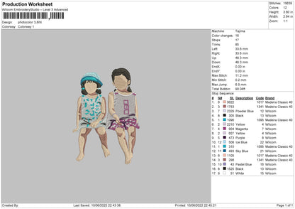 Photoline Color Embroidery File 4 size