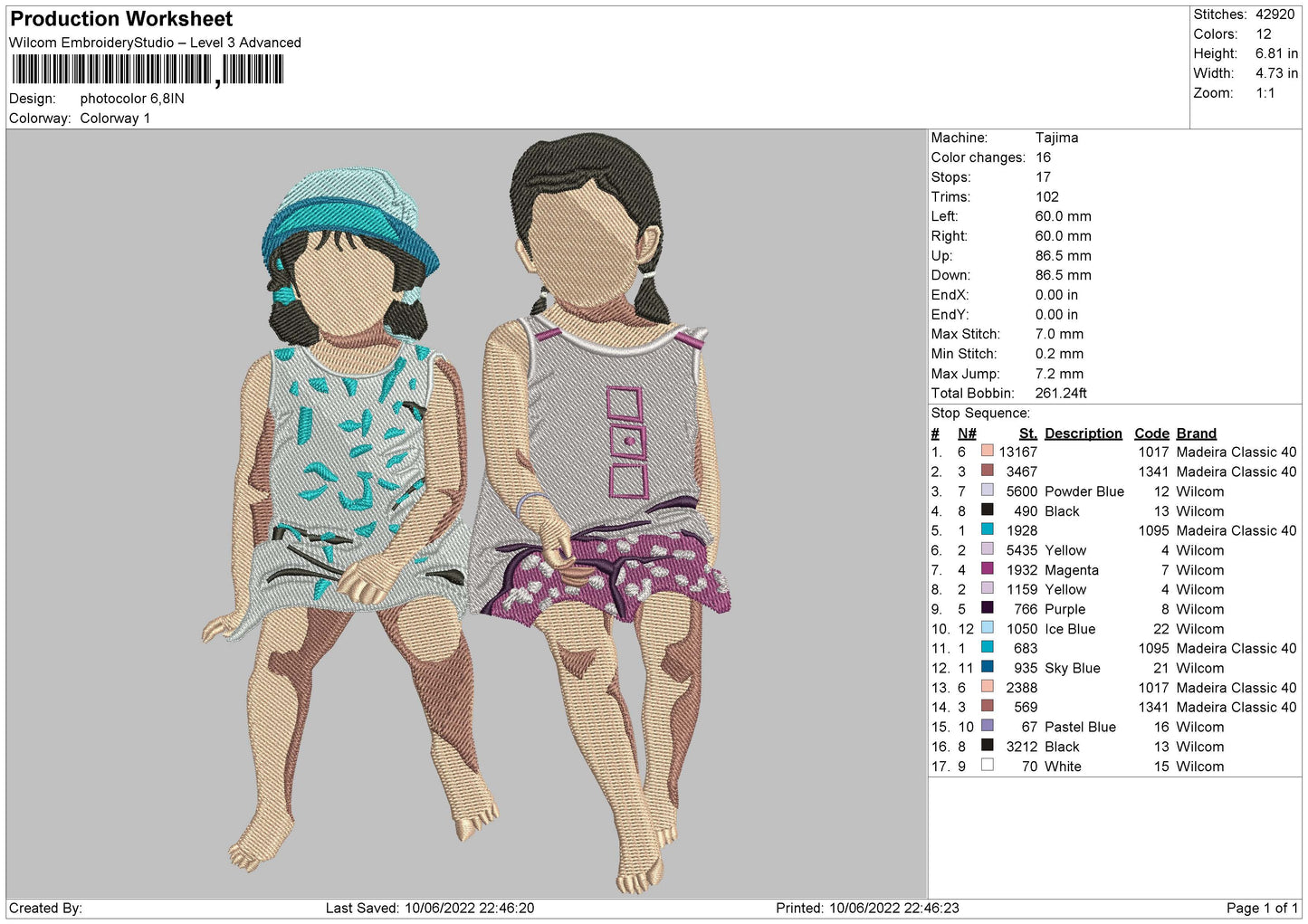 Photoline Color Embroidery File 4 size