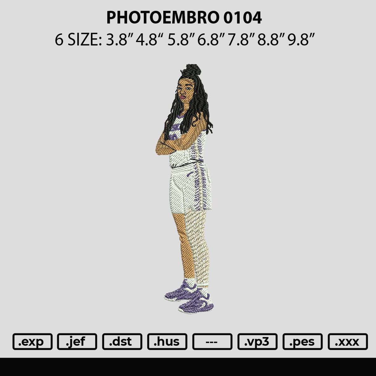 Photoembo 0104 Embroidery File 6 sizes