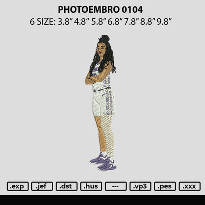 Photoembo 0104 Embroidery File 6 sizes