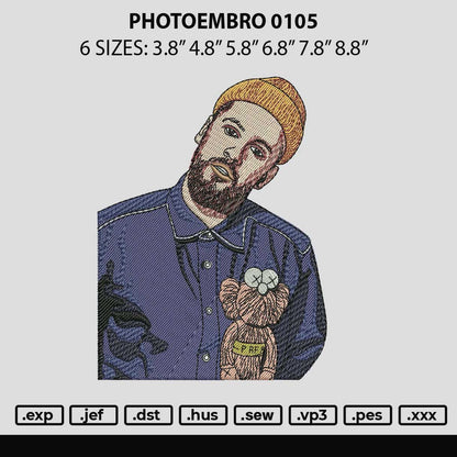 Photoembro 0105 Embroidery File 6 sizes