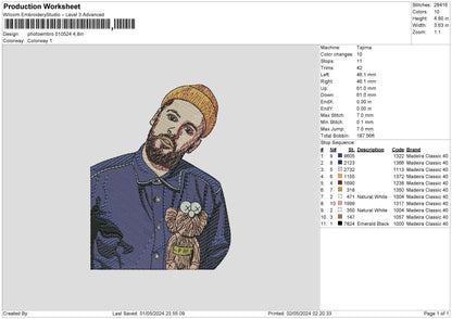 Photoembro 0105 Embroidery File 6 sizes