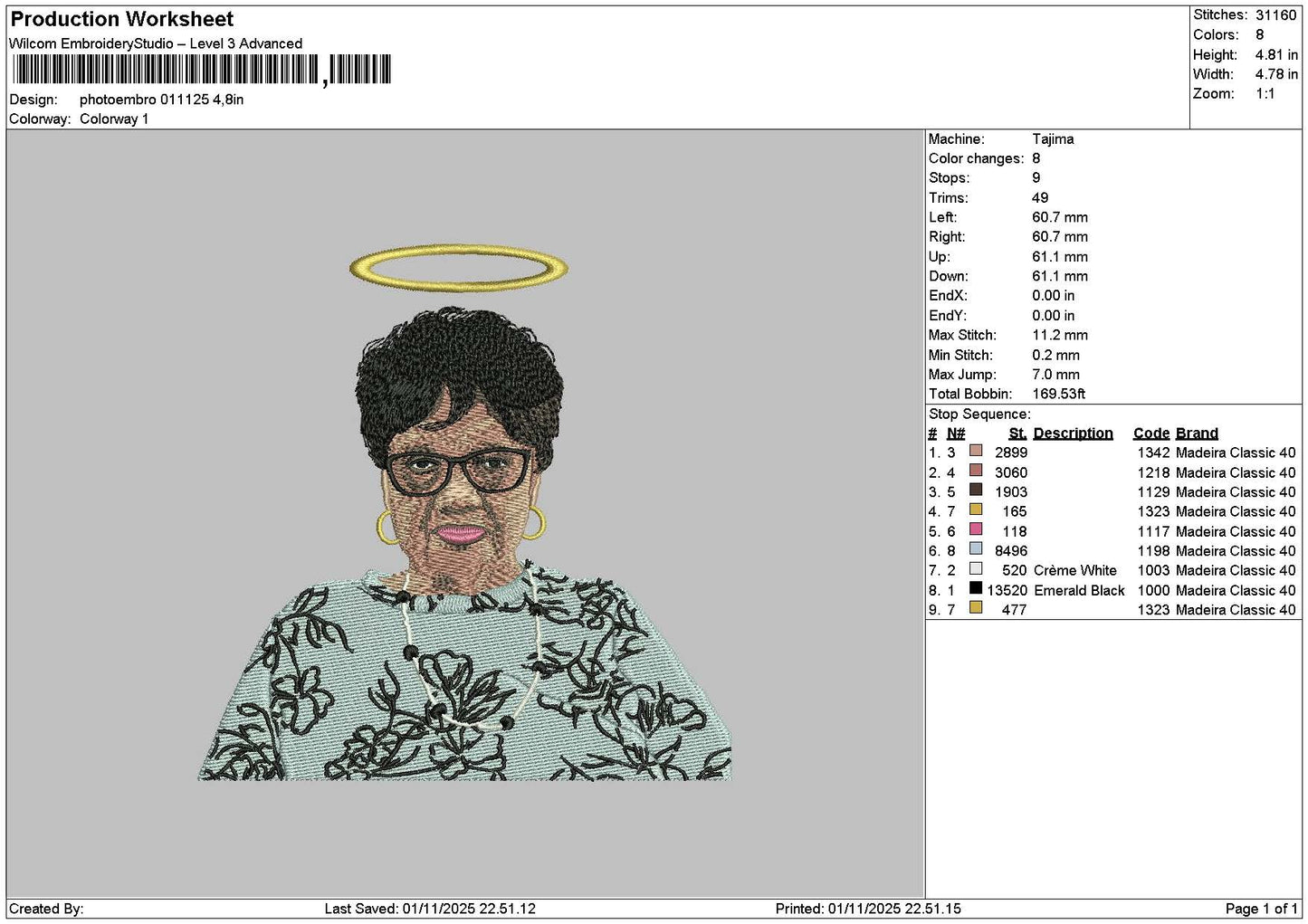 Photoembro 0111 Embroidery File 6 sizes