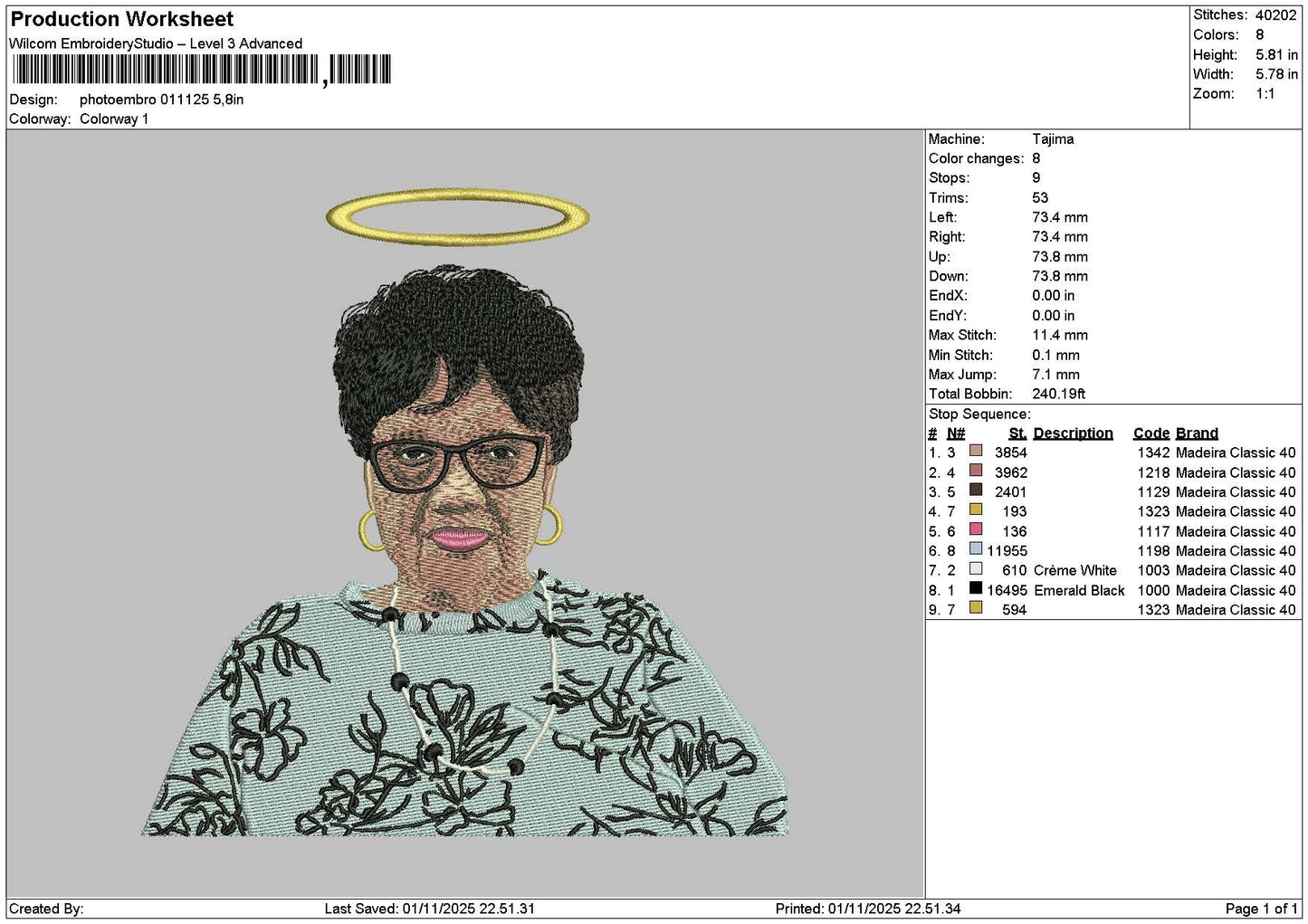 Photoembro 0111 Embroidery File 6 sizes