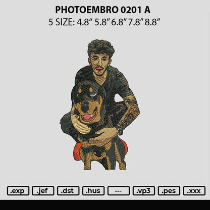 Photoembro 0201a Embroidery File 6 sizes