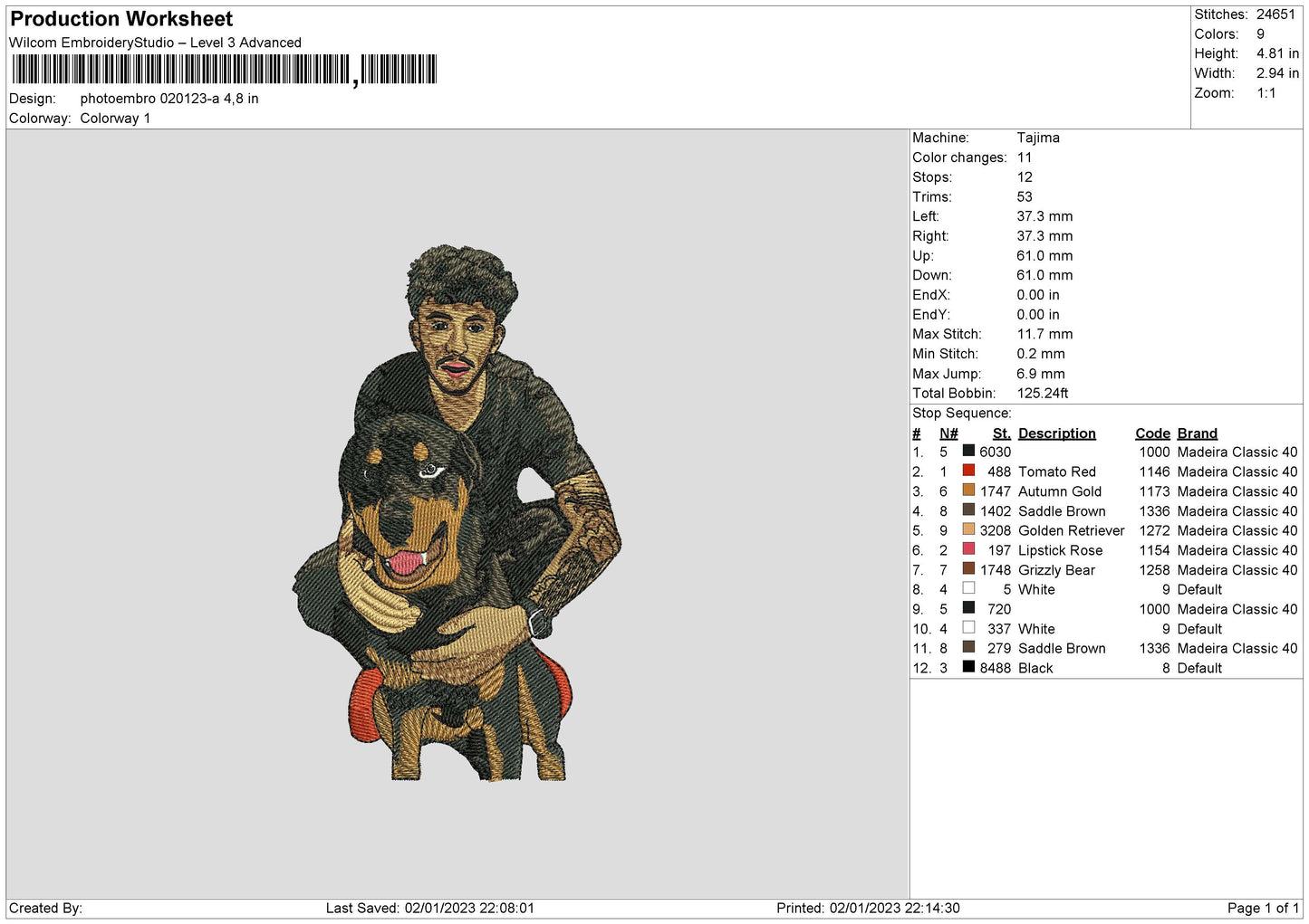 Photoembro 0201a Embroidery File 6 sizes