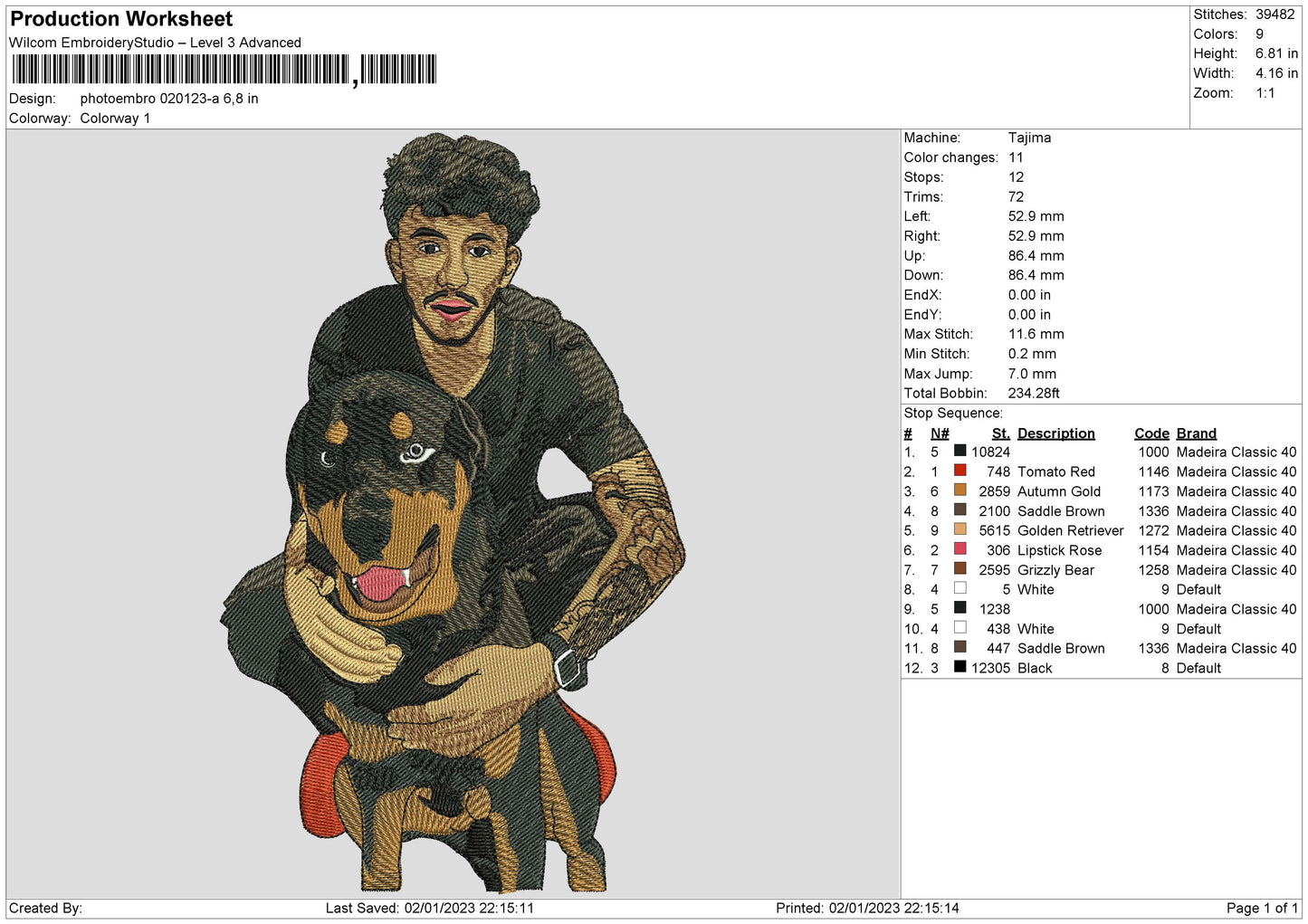 Photoembro 0201a Embroidery File 6 sizes
