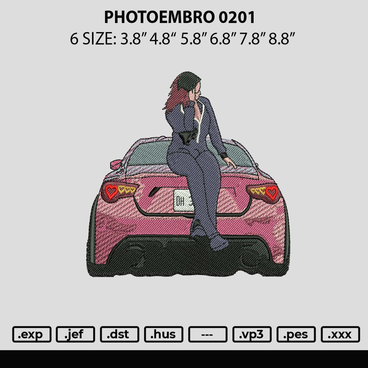 Photoembro 0201 Embroidery File 6 sizes
