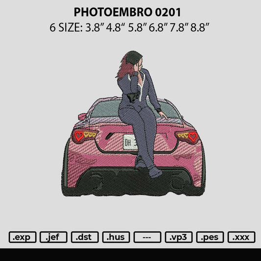 Photoembro 0201 Embroidery File 6 sizes