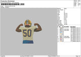 Player 50 Embroidery File 6 sizes