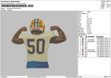 Player 50 Embroidery File 6 sizes