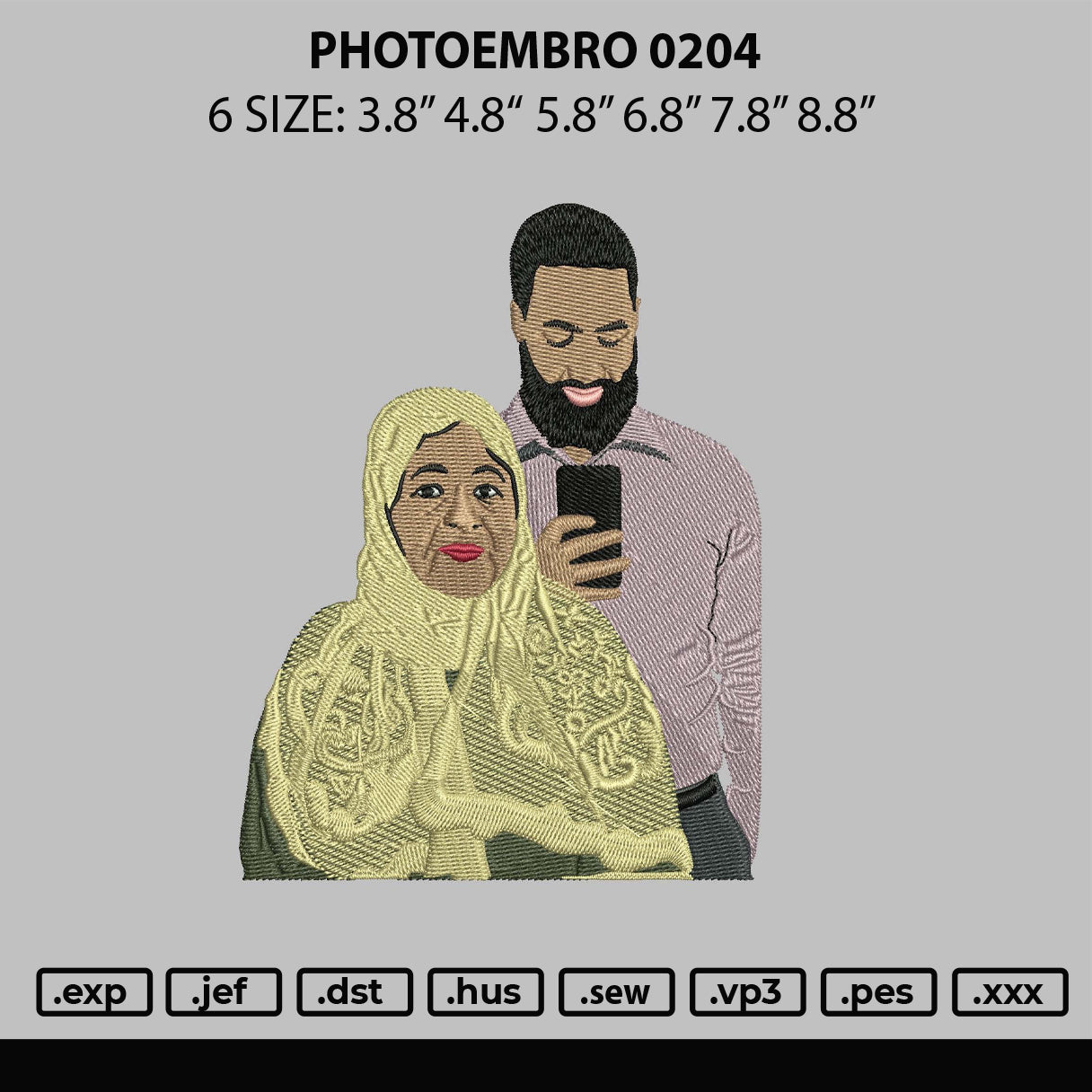 Photoembro 0204 Embroider File 6 sizes