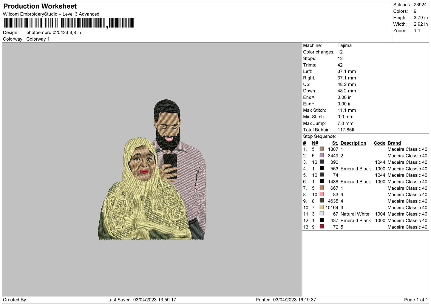 Photoembro 0204 Embroider File 6 sizes
