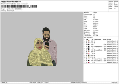Photoembro 0204 Embroider File 6 sizes