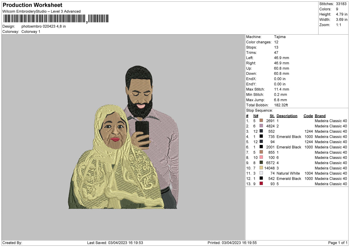 Photoembro 0204 Embroider File 6 sizes