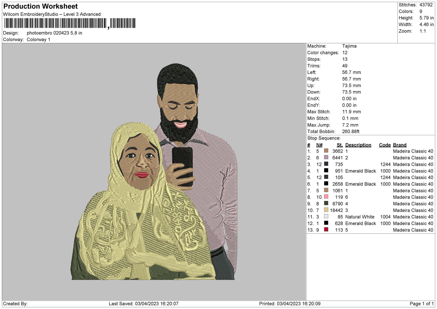 Photoembro 0204 Embroider File 6 sizes