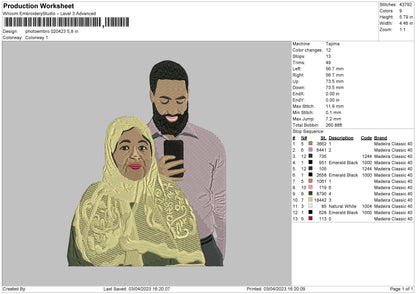 Photoembro 0204 Embroider File 6 sizes