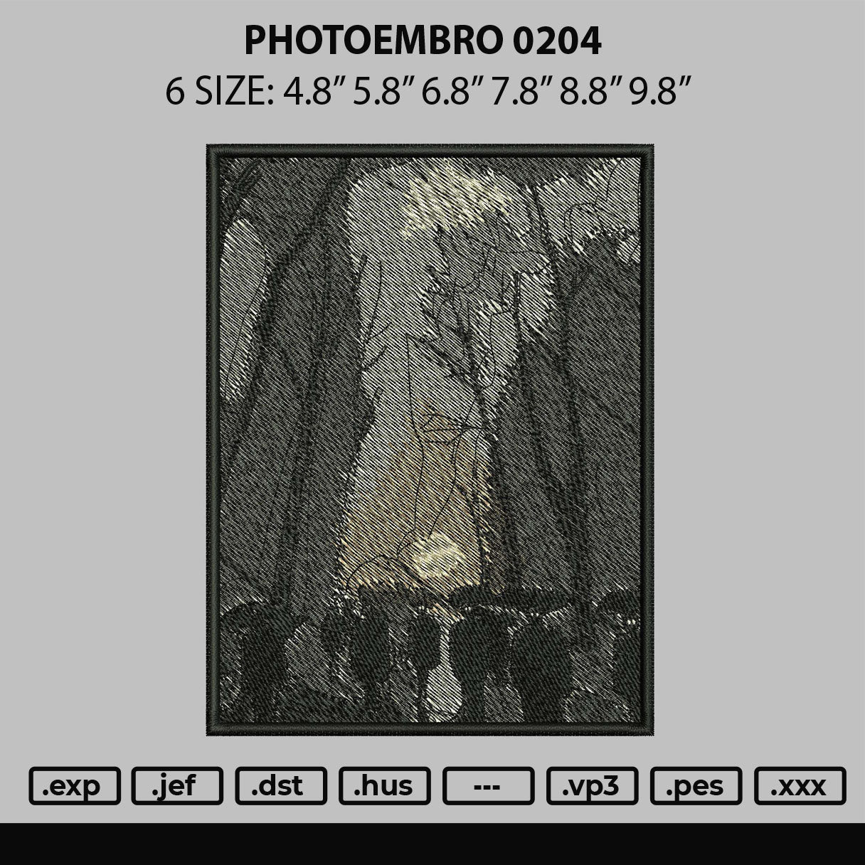 Photoembro 0204 Embroidery File 6 sizes