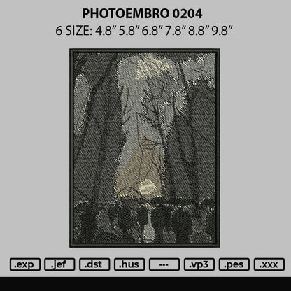 Photoembro 0204 Embroidery File 6 sizes