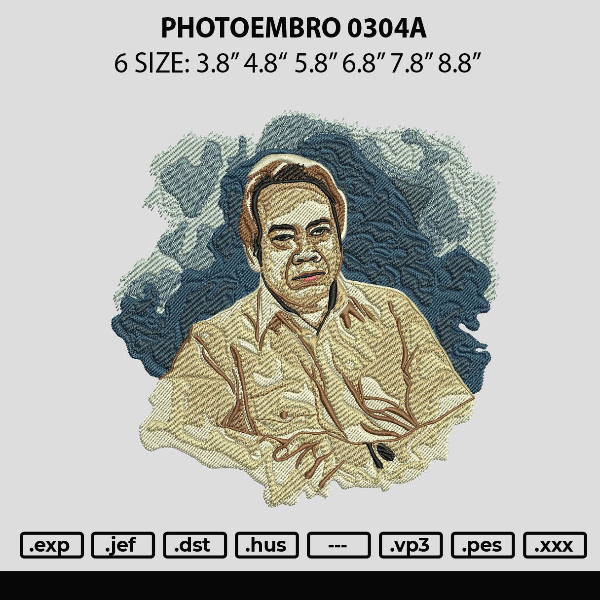 Photoembro 0304a Embroidery File 6 sizes
