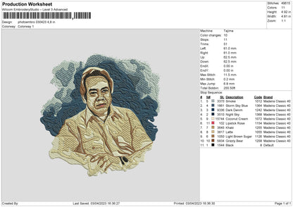 Photoembro 0304a Embroidery File 6 sizes