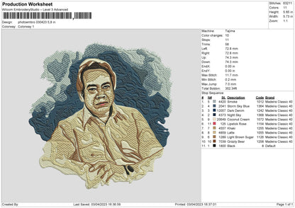Photoembro 0304a Embroidery File 6 sizes