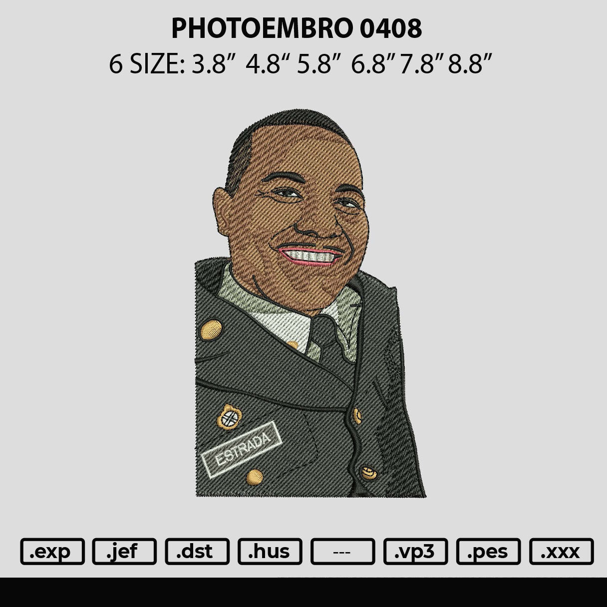 Photoembro 0408 Embroidery File 6 sizes