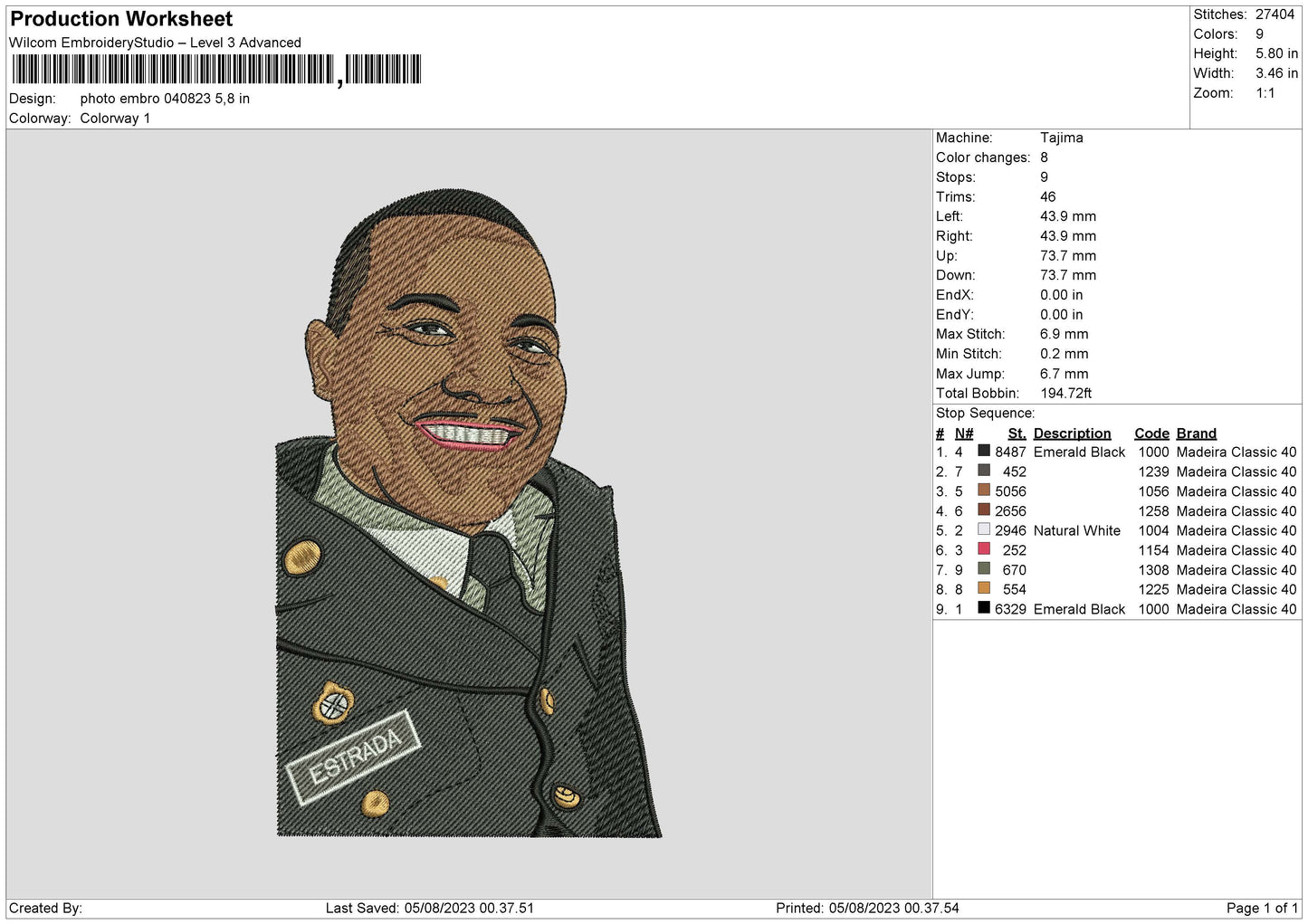 Photoembro 0408 Embroidery File 6 sizes