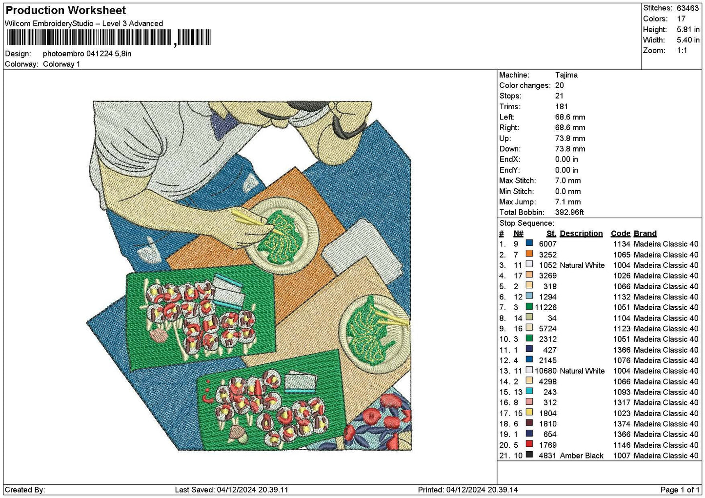 Photoembro 2811 Embroidery File 6 sizes