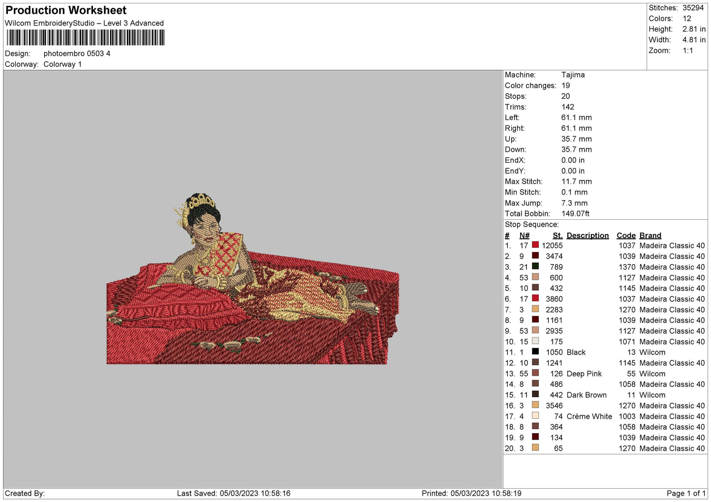 Photoembro 0503 Embroidery File 6 sizes