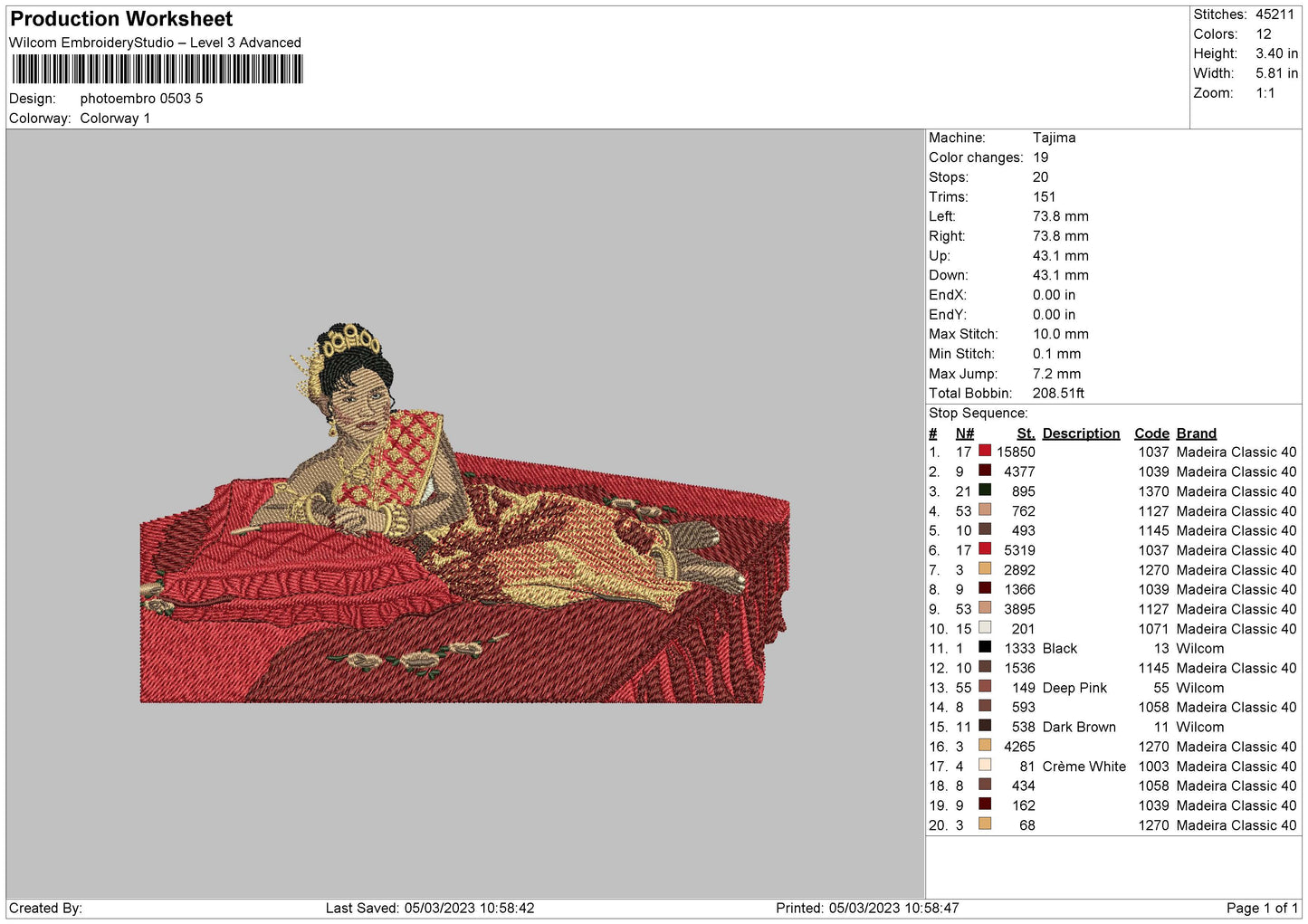 Photoembro 0503 Embroidery File 6 sizes