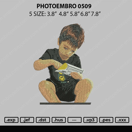 Photoembro 0509 Embroidery File 5 sizes