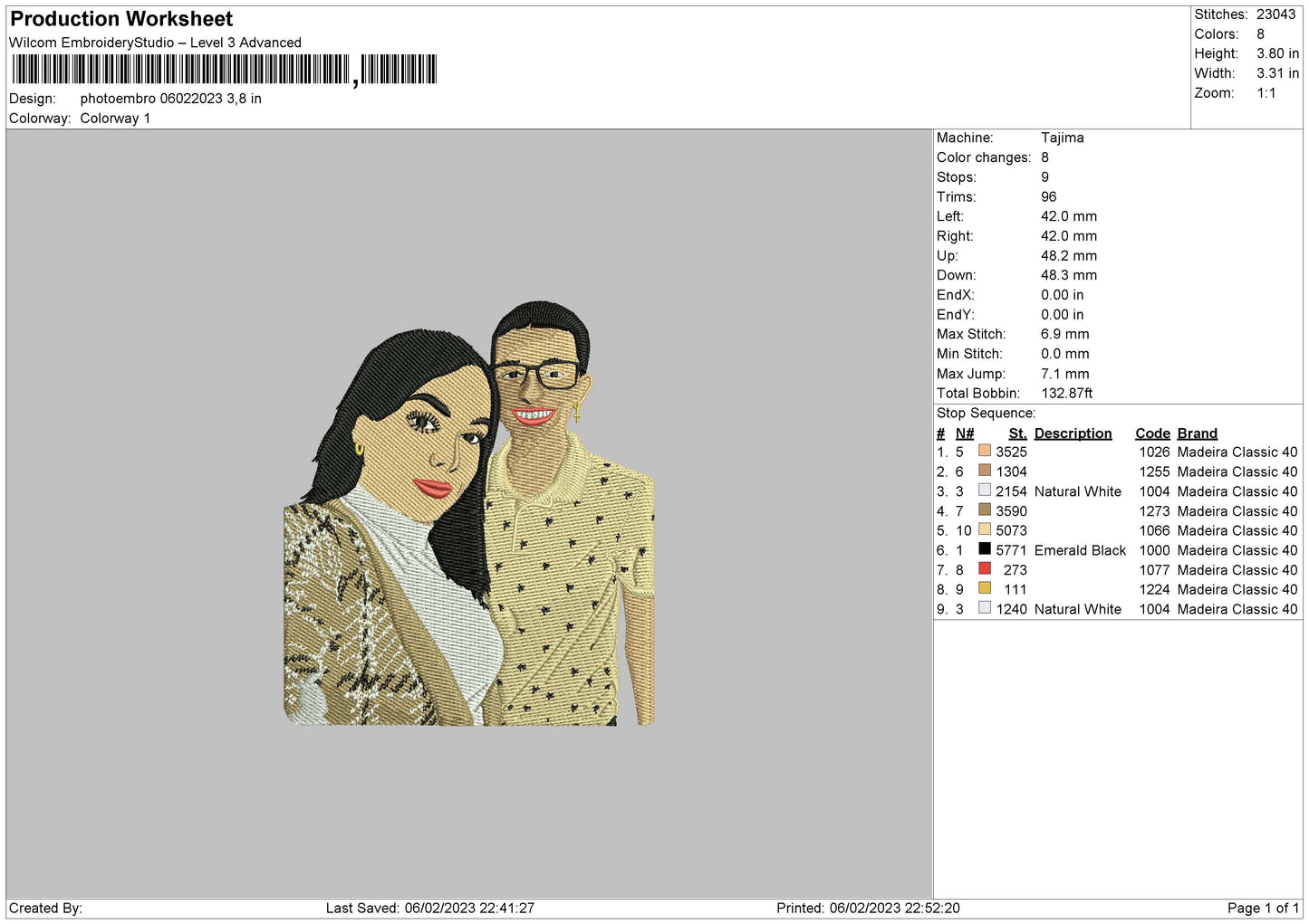 Photoembro 0602 Embroidery File 6 sizes