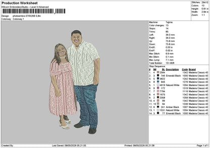 Photoembro 0702b Embroidery File 6 sizes