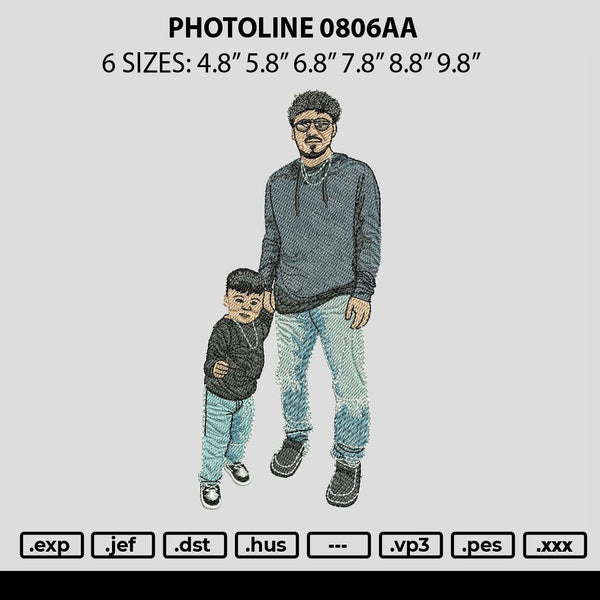 Photoembro 0806aa Embroidery File 6 sizes