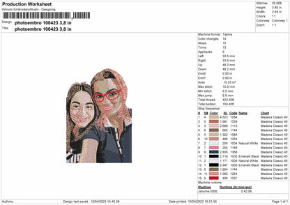 Photoembro 1004 Embroidery File 6 sizes
