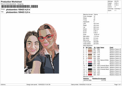 Photoembro 1004 Embroidery File 6 sizes