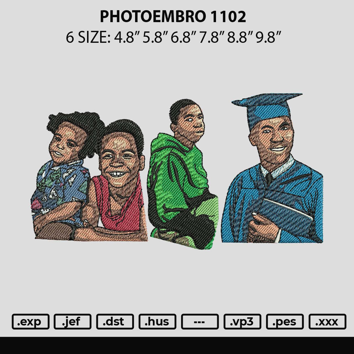 Photoembro 1102 Embroidery File 6 sizes