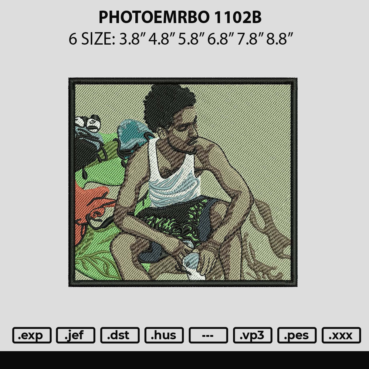 Photoembro 1102b Embroidery File 6 sizes