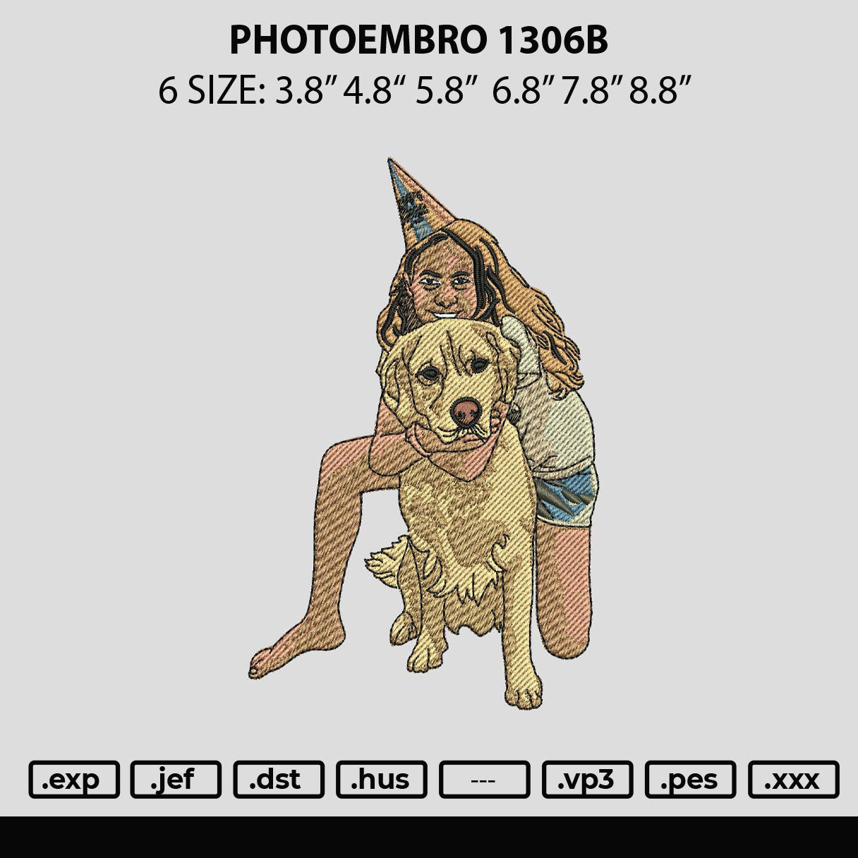 Photoembro 1306b Embroidery File 6 sizes