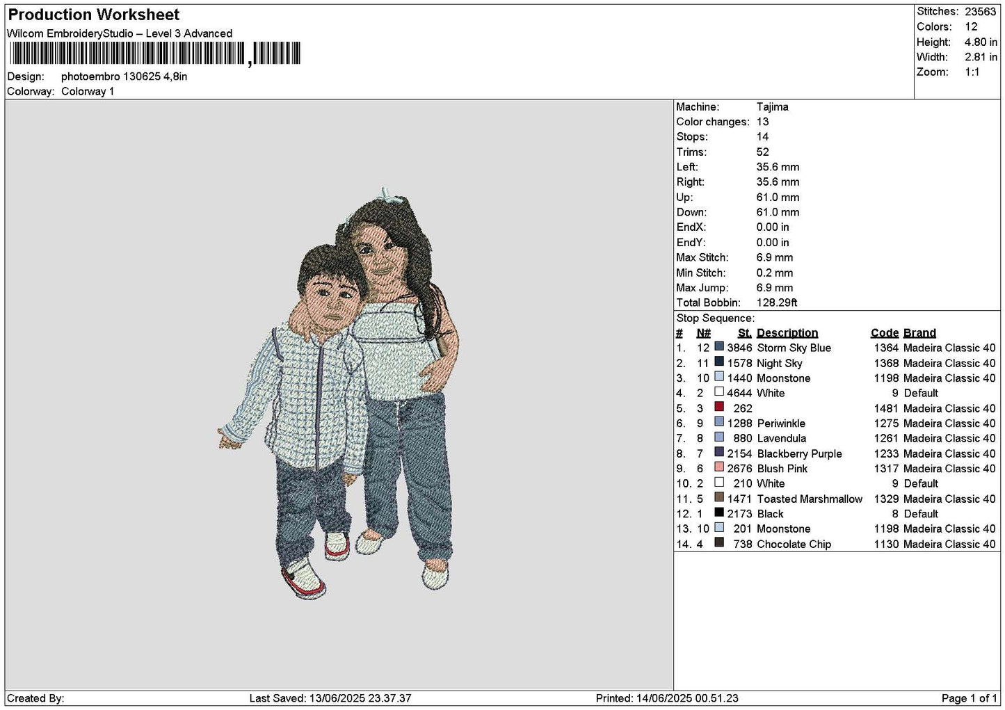 Photoembro 1306 Embroidery File 6 sizes