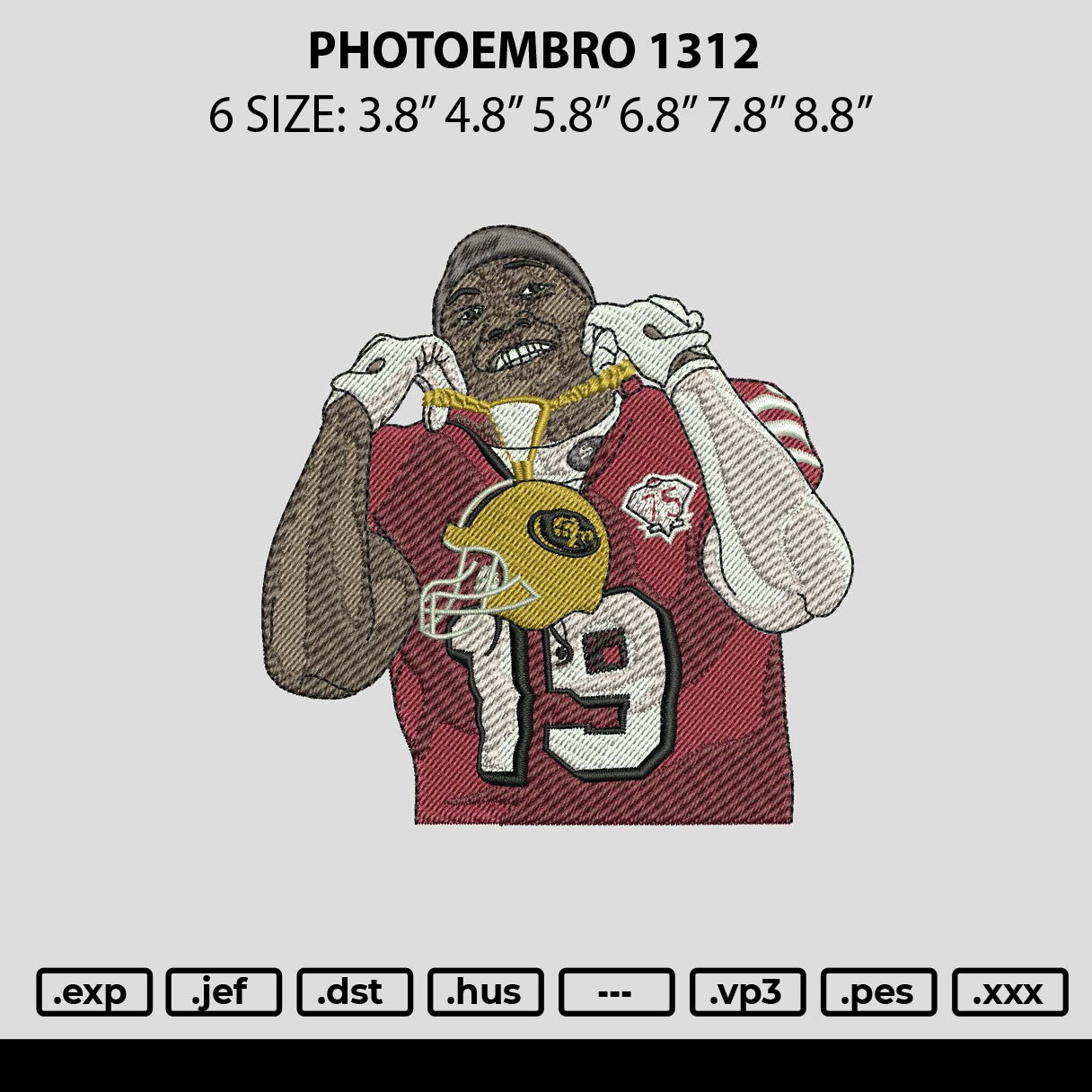 Photoembro 1312 Embroidery File 6 sizes
