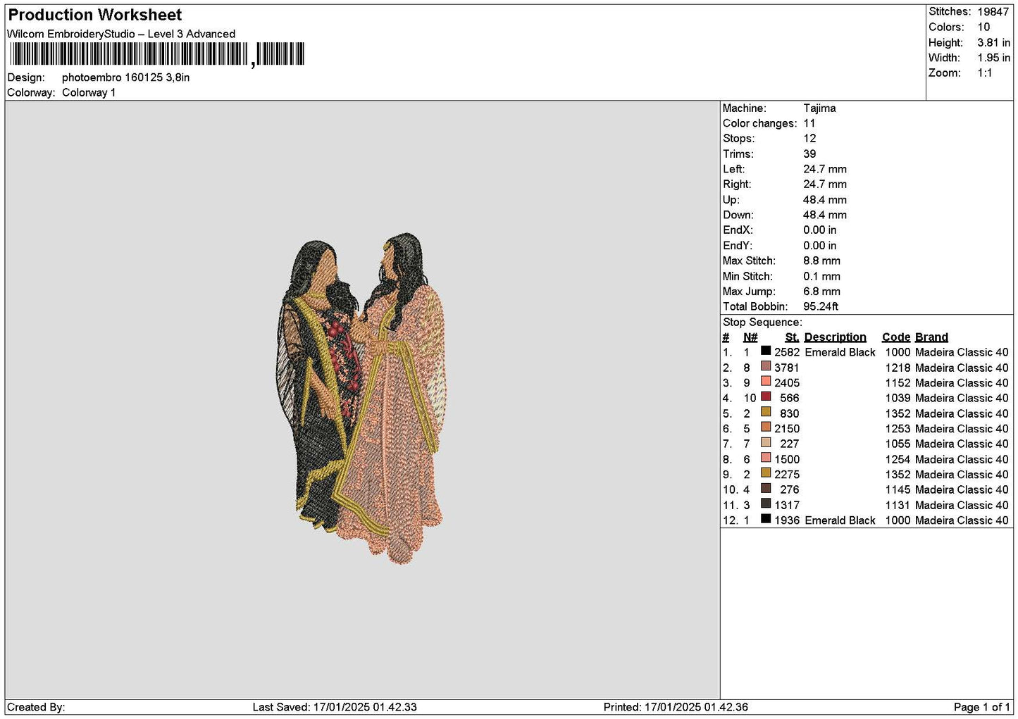 Photoembro 1501 Embroidery File 6 sizes