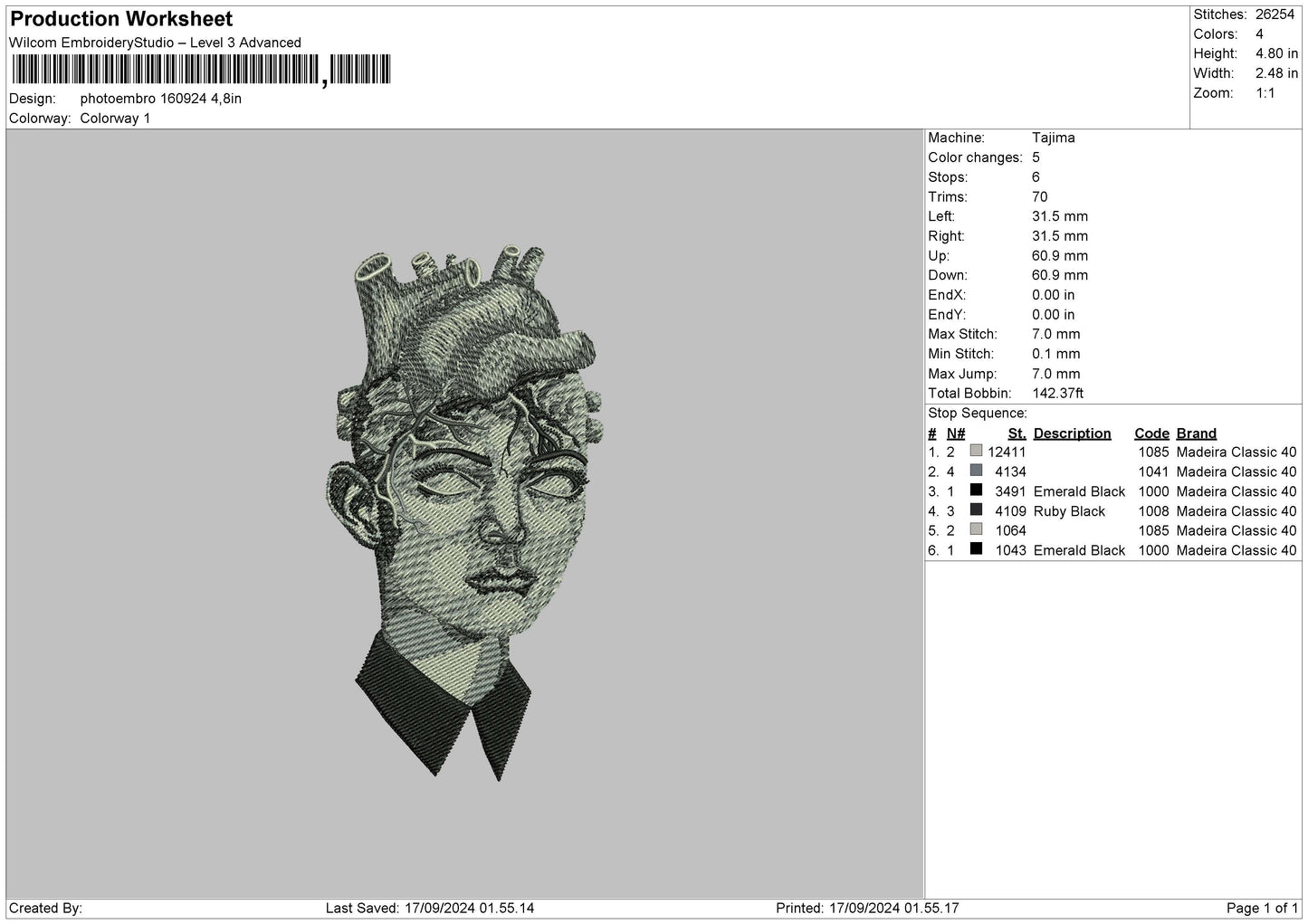 Photoembro 1609 Embroidery File 6 sizes
